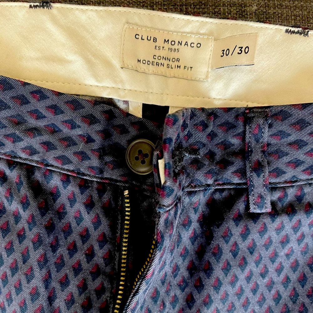 Club Monaco Connor slim fit patterned pants 30/30
